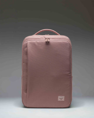 Herschel Supply Co Kaslo Backpack Tech in Ash Rose Tonal, showing a clean, modern design ideal for travel or daily commutes.