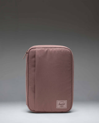 Herschel Supply Co. Burrard Organizer Tech in Ash Rose Tonal, showing the front exterior of the tech accessory pouch.