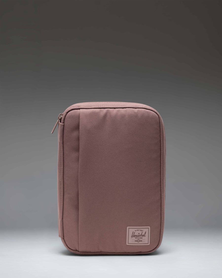 Herschel Supply Co. Burrard Organizer Tech in Ash Rose Tonal, showing the front exterior of the tech accessory pouch.