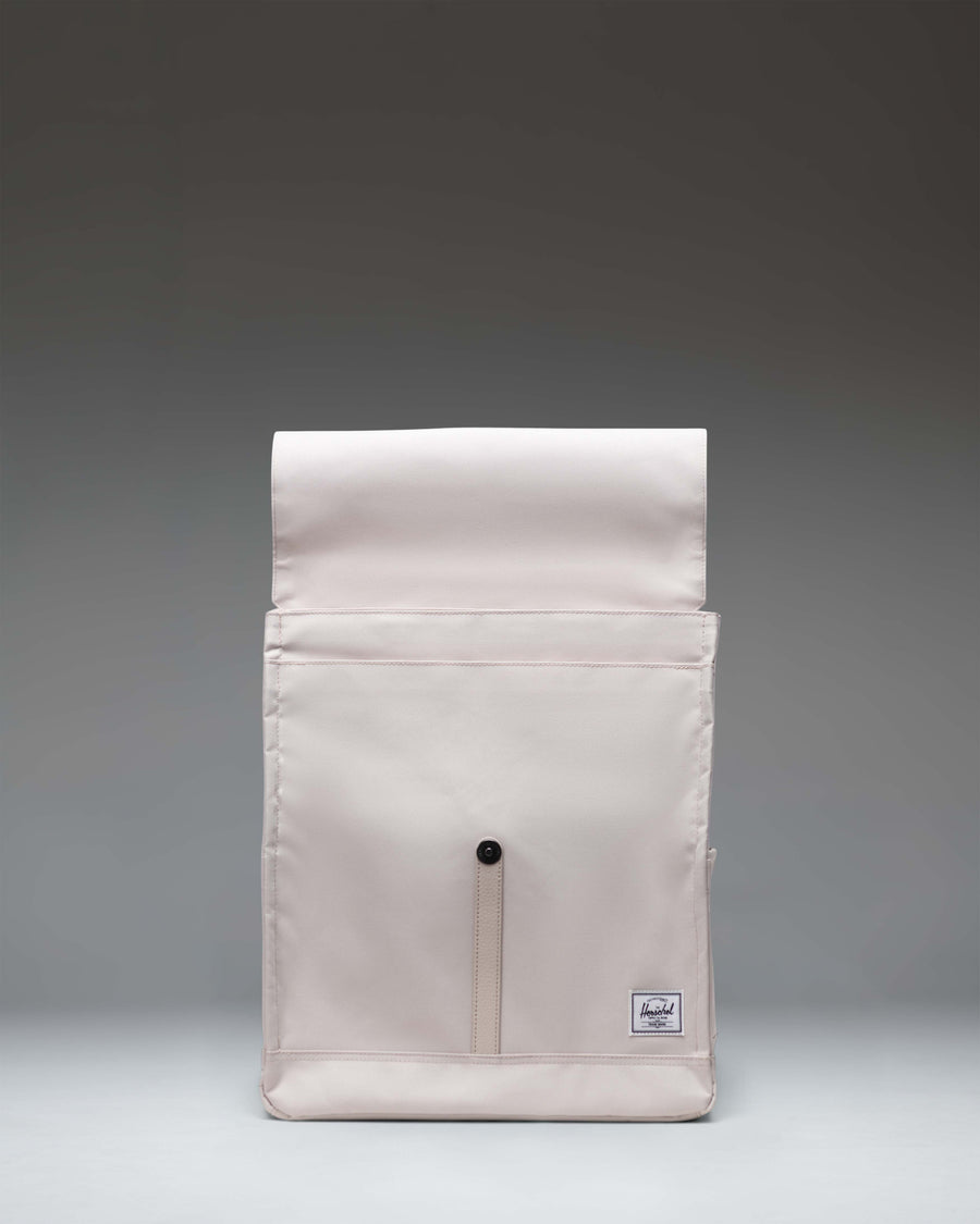 Herschel Supply Co. City Backpack in Moonbeam colorway showing the size guide and measurements.