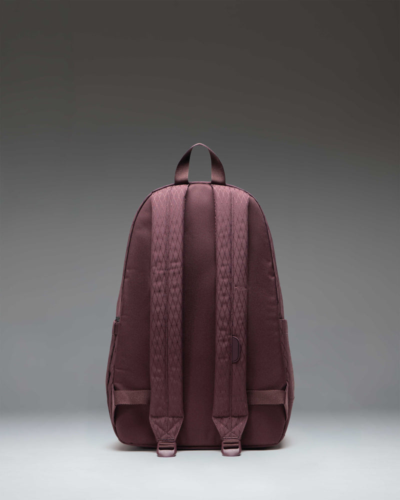 Herschel Supply Company Burgundy/mauve Backpack with brown front straps- large Velour Backpack in Burgundy V2 – Tote&Carry main image 4