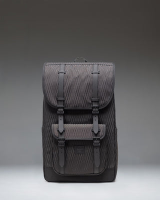 Herschel Little America Backpack in Black Diamond/Black.