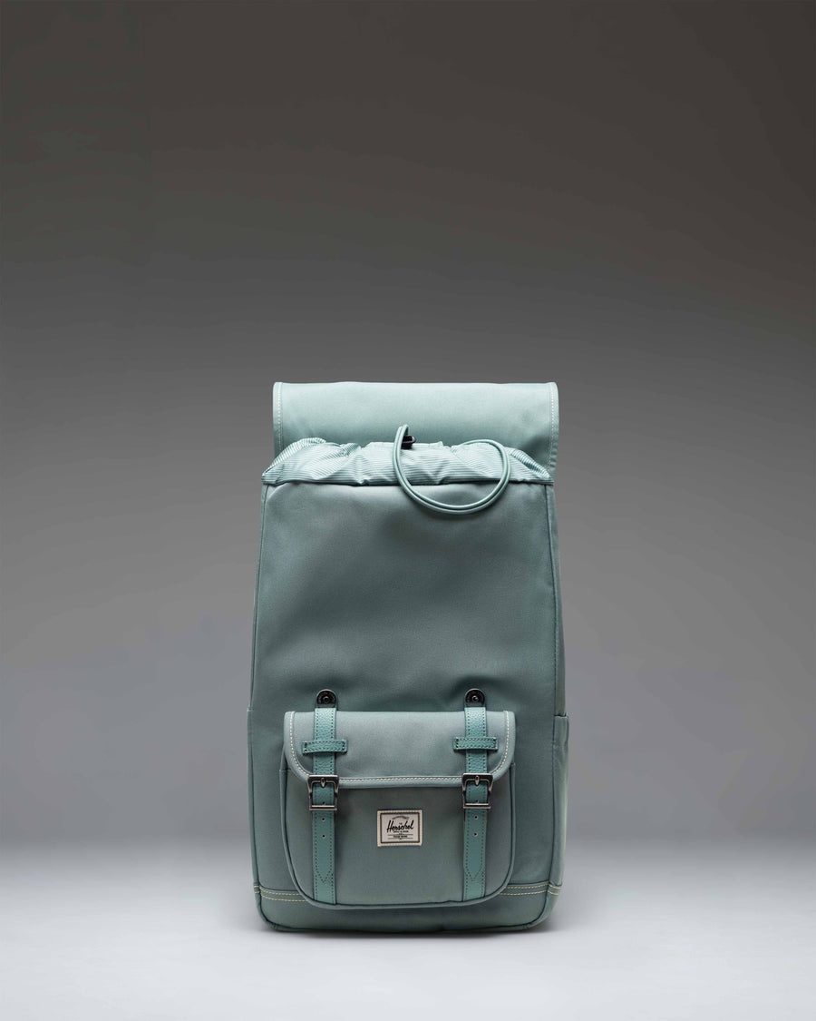 Herschel Supply Co. Little America Mid Backpack shown from the front highlighting its classic mountaineering style and strap details.