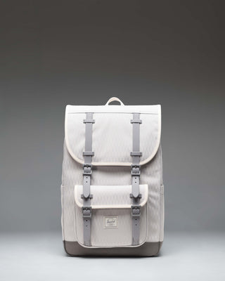 Herschel Supply Co. Little America Mid Backpack in Vapor Diamond and Charcoal Gray, featuring a main compartment with rubber straps.