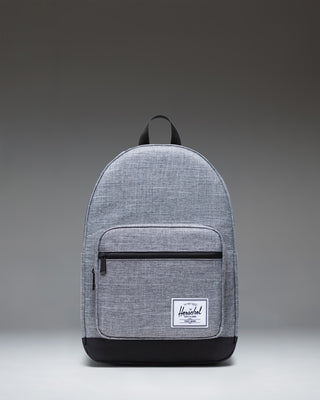 Herschel Supply Co. Pop Quiz Backpack in Raven Crosshatch, front view.