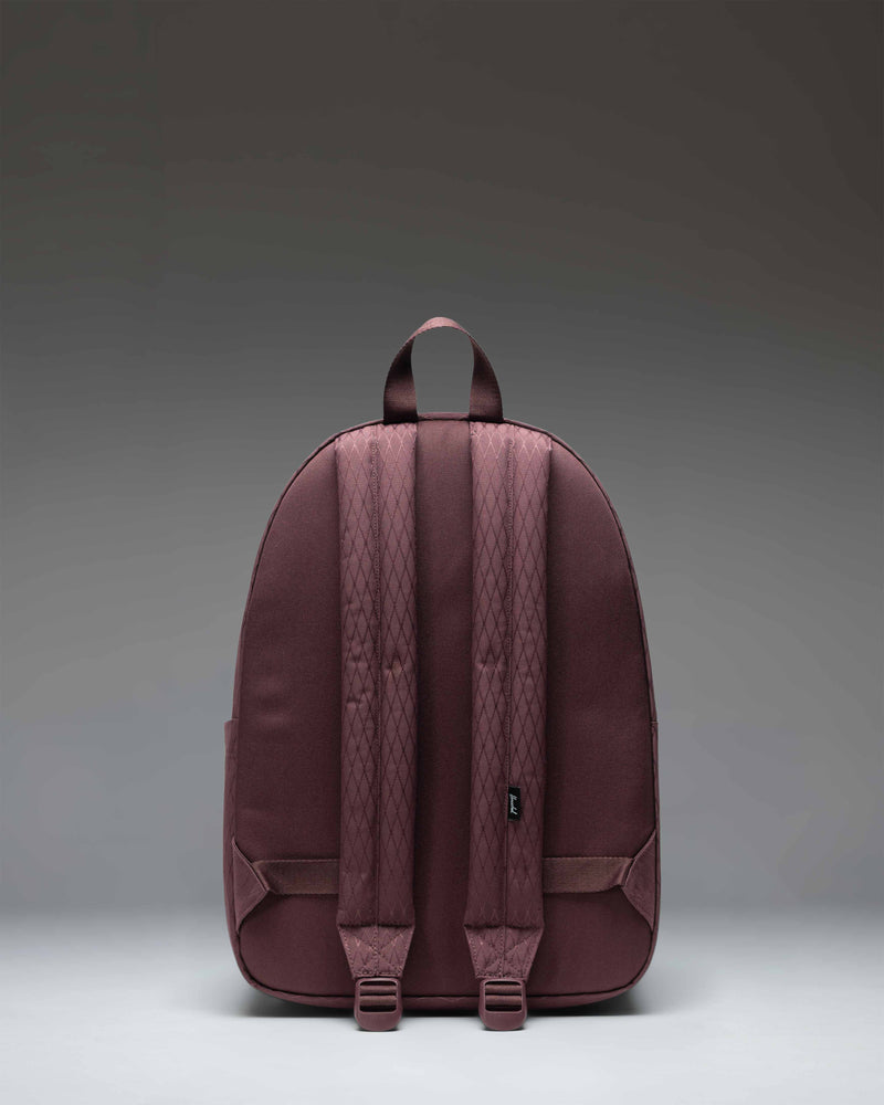 Herschel Classic Backpack in Huckleberry Diamond, featuring a timeless silhouette, front storage pocket, and durable fabric.