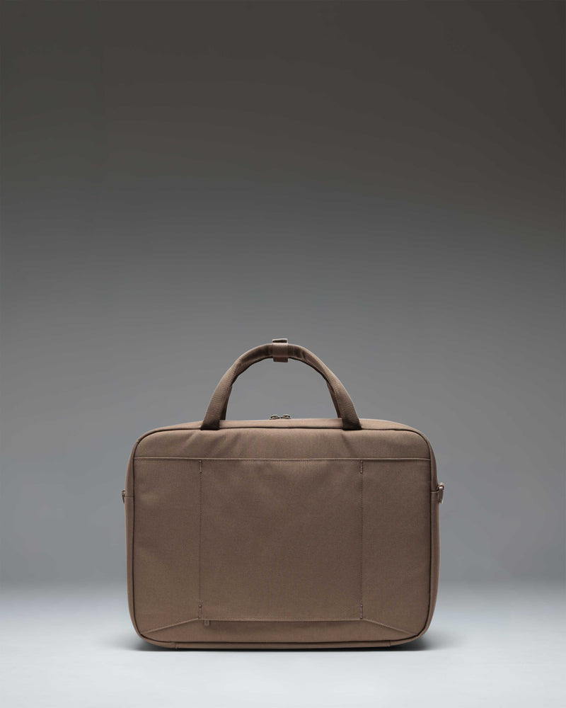 Herschel Supply Co. Gibson Messenger Tech bag in light brown.