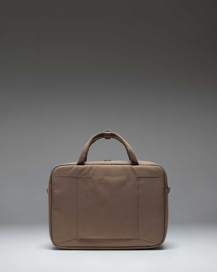Herschel Supply Co. Gibson Messenger Tech bag in light brown.