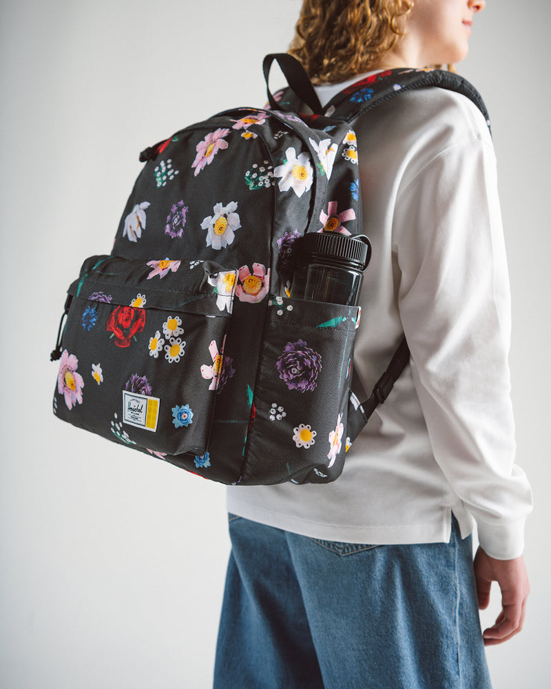 herschel backpack blue with flowers Supply Co | Herschel Little America tag in bottom corner of bag LEGO Herschel Classic Backpack