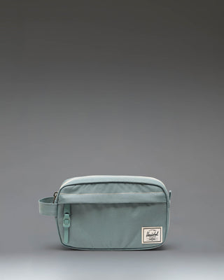 Herschel Supply Co. Chapter Small Travel Kit size guide. One Size: 5.25 inches high, 8.5 inches wide, 3.25 inches deep.