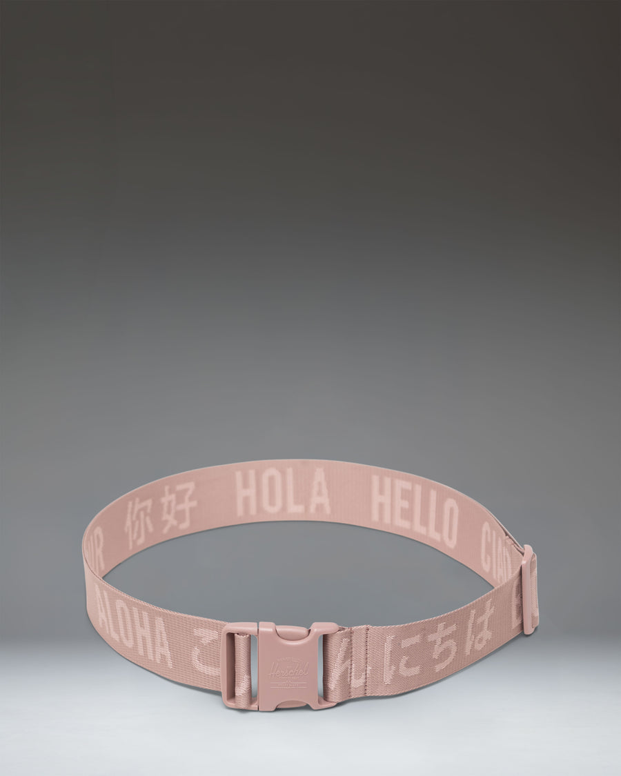 Herschel Supply Co. Luggage Belt in Ash Rose pink.