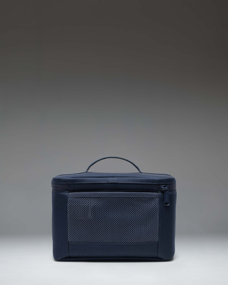 Herschel Heritage Lunch Box in navy blue, showing an alternate view.