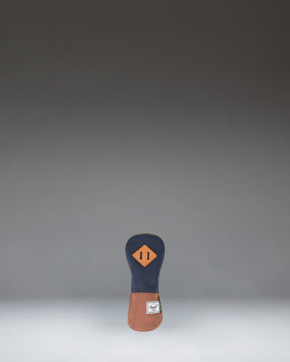 Herschel Heritage Hybrid Head Cover in Navy and Saddle Brown, showing a classic golf club cover design.