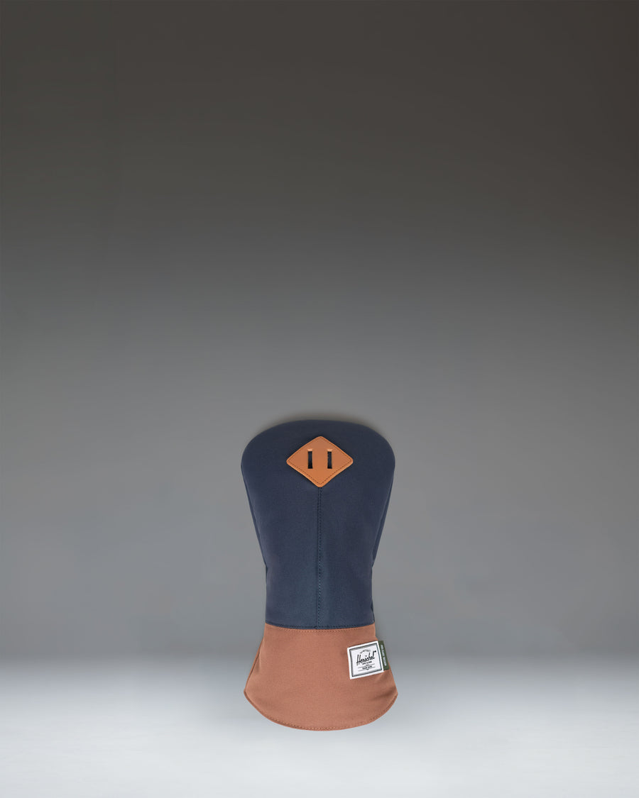 Herschel Heritage Driver Head Cover in Navy/Saddle Brown.