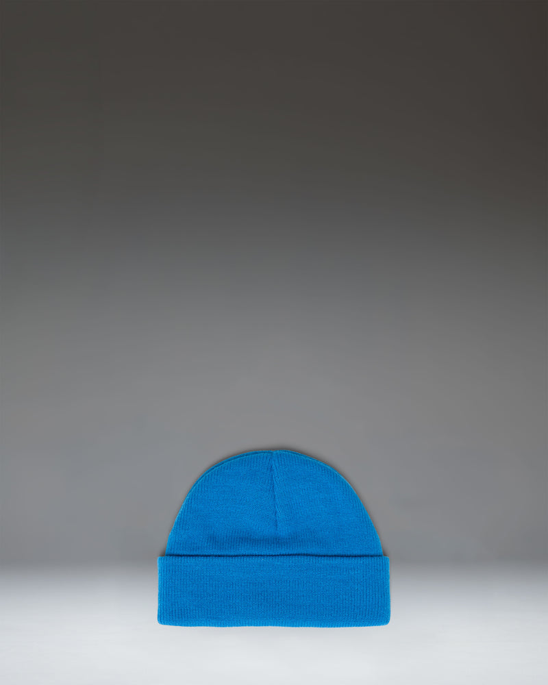 Herschel Supply Co. Elmer Baby Beanie for 6–12 months in French Blue, featuring a ribbed knit design with a classic folded cuff.