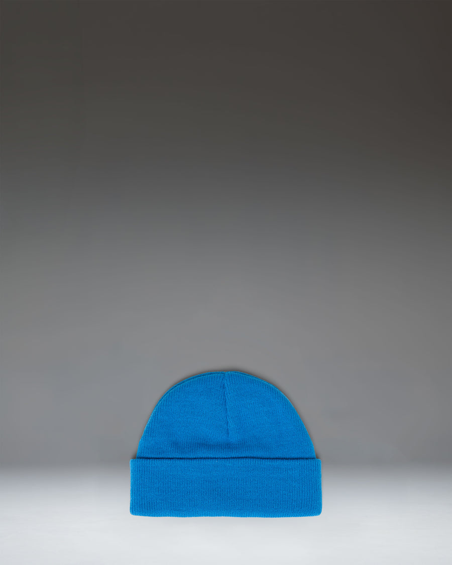 Herschel Supply Co. Elmer Baby Beanie for 6–12 months in French Blue, featuring a ribbed knit design with a classic folded cuff.