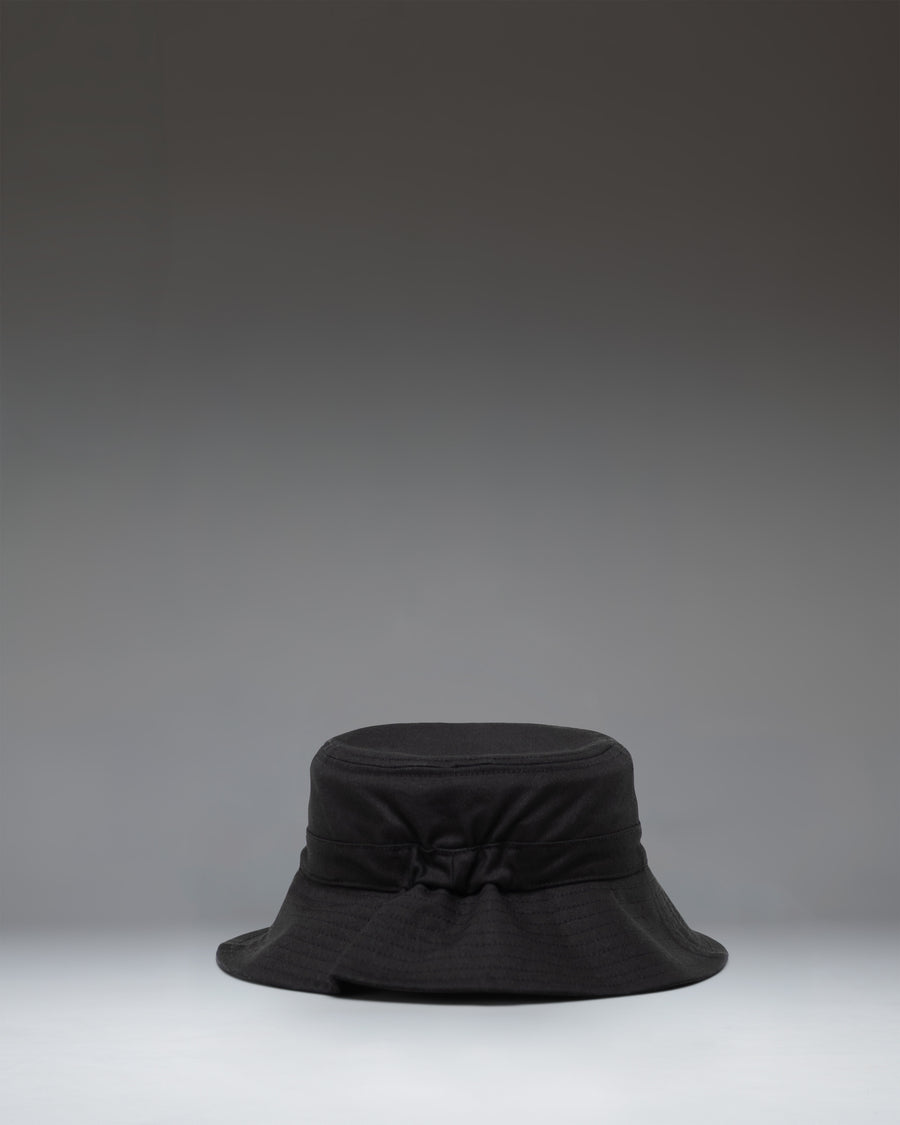 Black Herschel Supply Co Baby Bucket Hat for infants aged 6-18 months.
