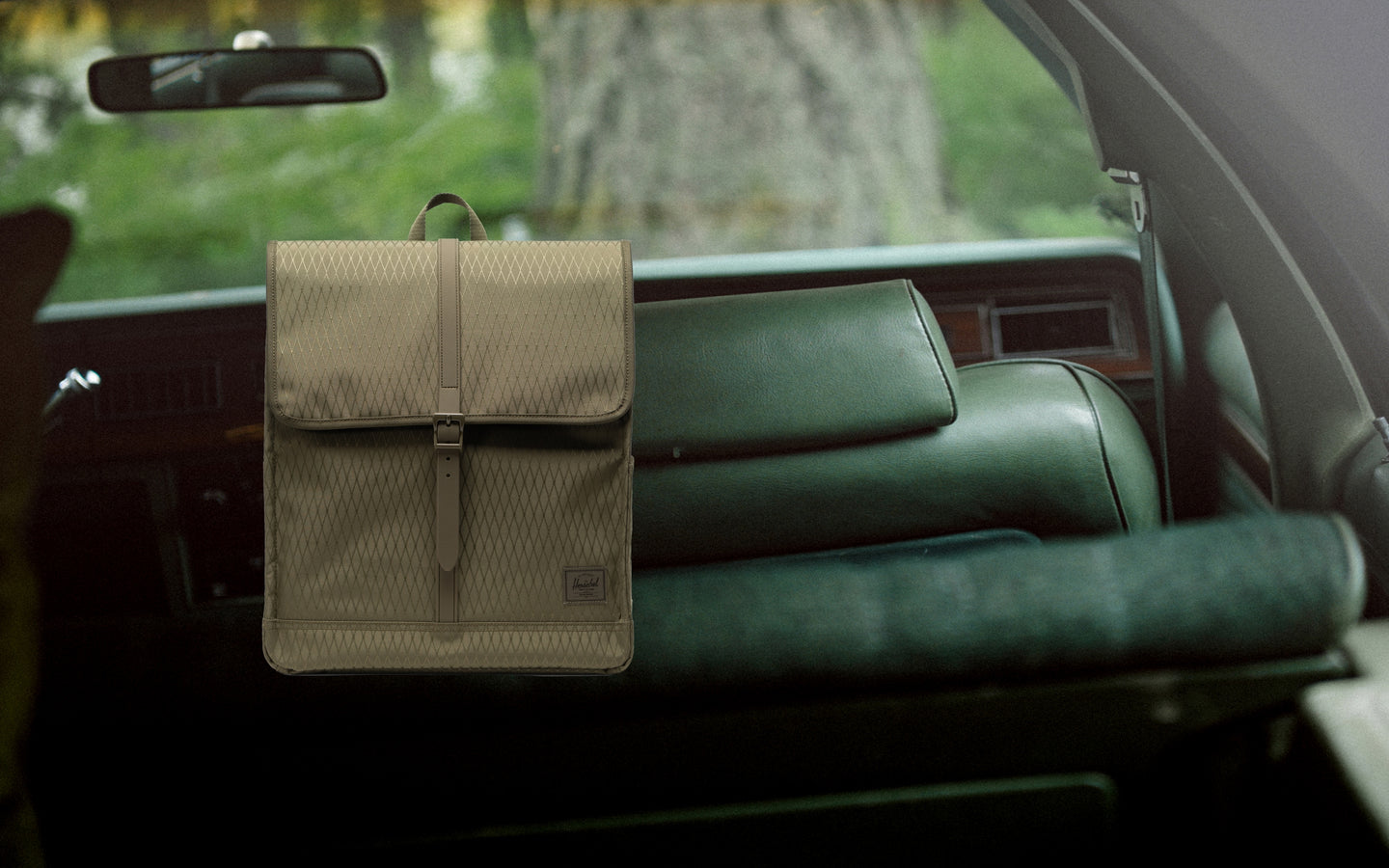 Herschel Supply Co. City Backpack in Ivy Green Diamond.