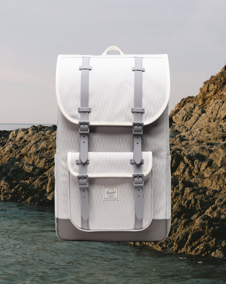 Herschel Little America Backpack in Vapor Diamond/Charcoal Gray.