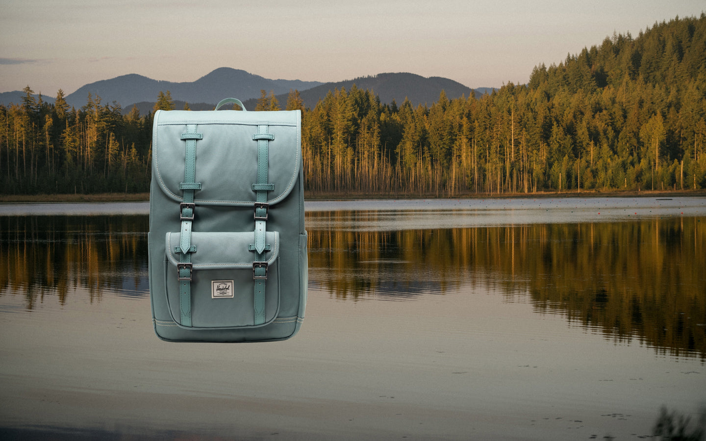 Herschel Little America Mid Backpack size guide chart. Dimensions: 17.00 inches H x 11.00 inches W x 5.25 inches D, 21.0L.