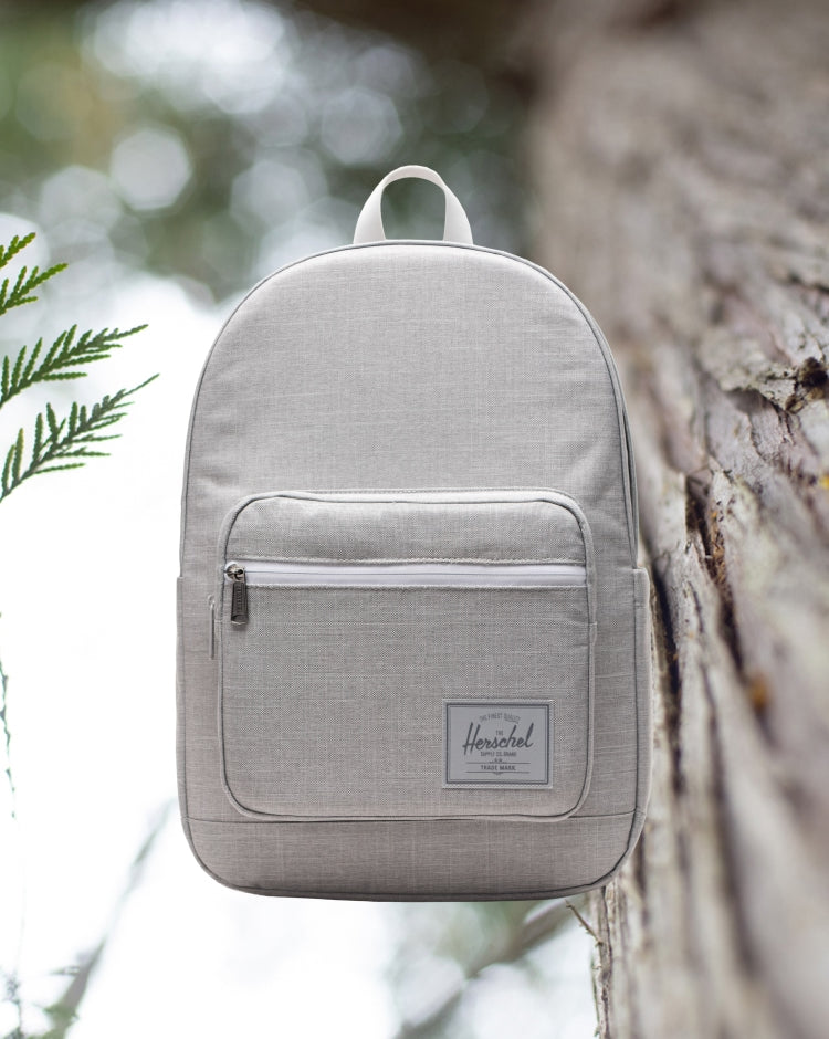 Herschel Supply Co. Pop Quiz Backpack in Grey Crosshatch lifestyle view.