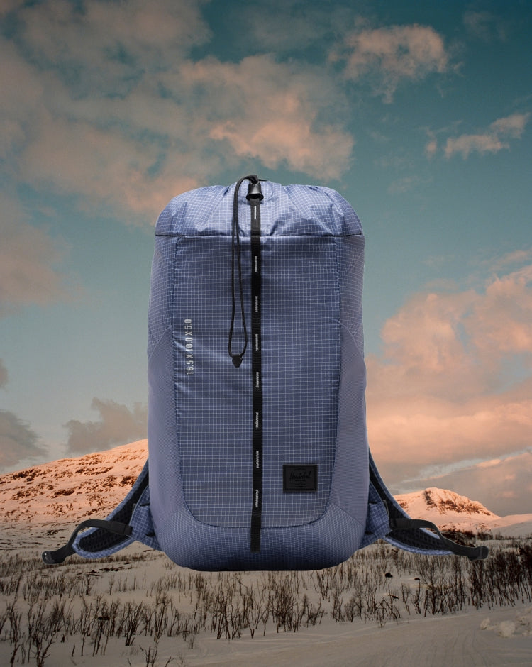 Herschel Supply Co. Ultralight Cinch Daypack 14L backpack in Heron/Black.