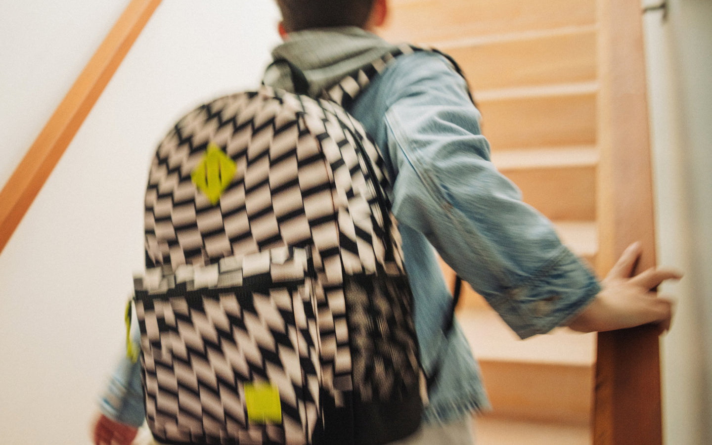 Herschel Heritage Youth Backpack in Warp Check pattern.