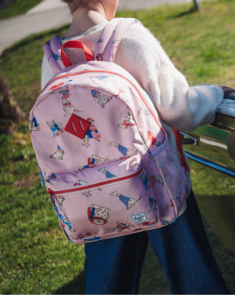 Herschel Heritage Youth Backpack in Fashion Dogs pattern.