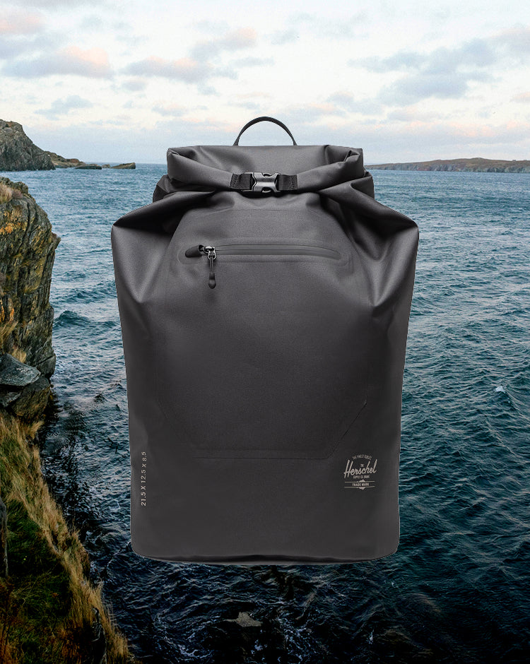 herschel backpack rain Roll Top Weather Resistant Compression straps help keep the load compact. Herschel Supply Co. All Season