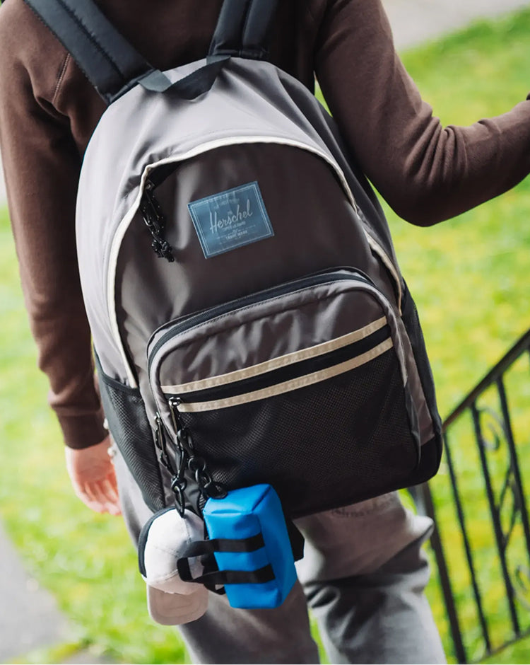 Herschel Supply Co. Kaine Backpack in Dark Gull Gray, an everyday backpack featuring multiple storage compartments.