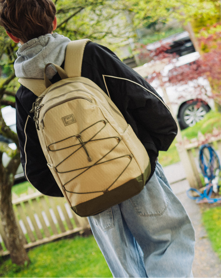 Herschel Kingston Backpack in Gray Green Diamond and Winter Moss.