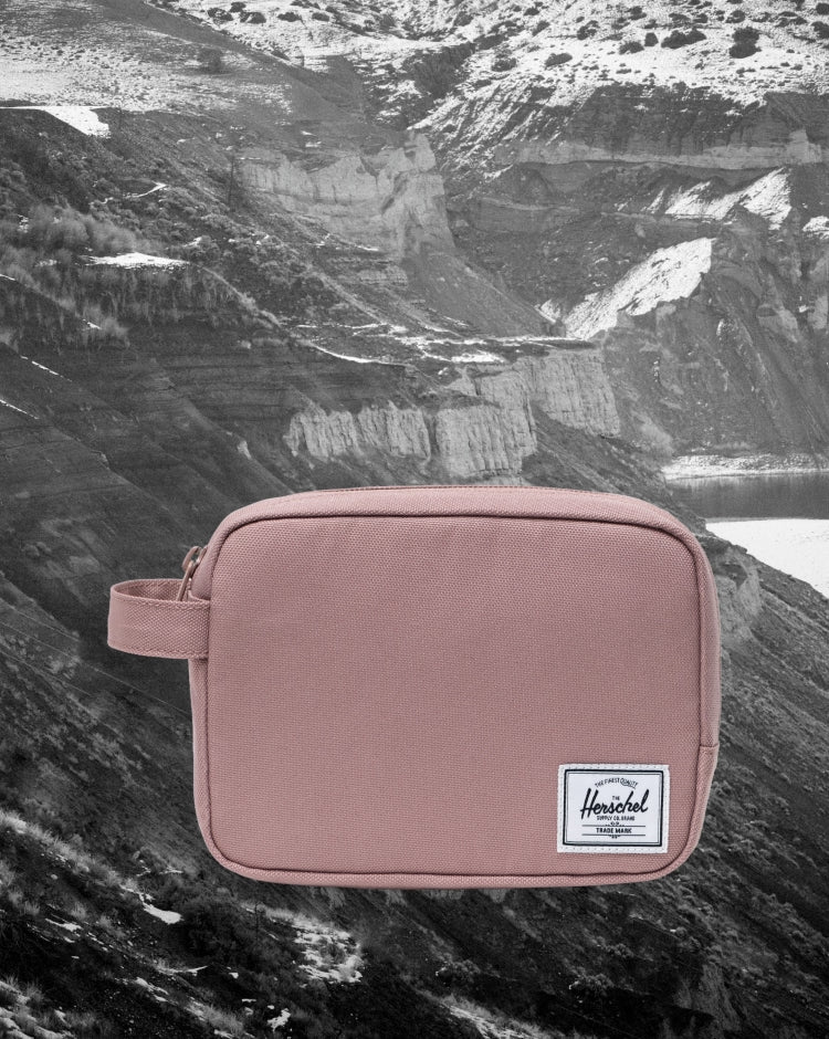 Herschel Supply Co. Anchor Organizer in Ash Rose pink, displaying a clean and minimalist tech sleeve design.