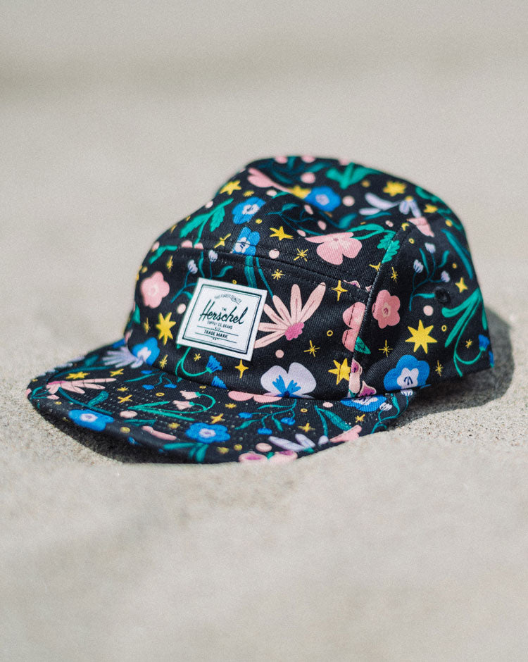 Herschel Supply Co. Glendale Kids Cap in Enchanted Garden floral print.