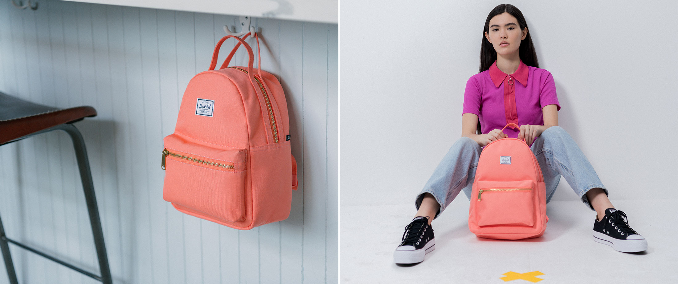 herschel salmon pink backpack