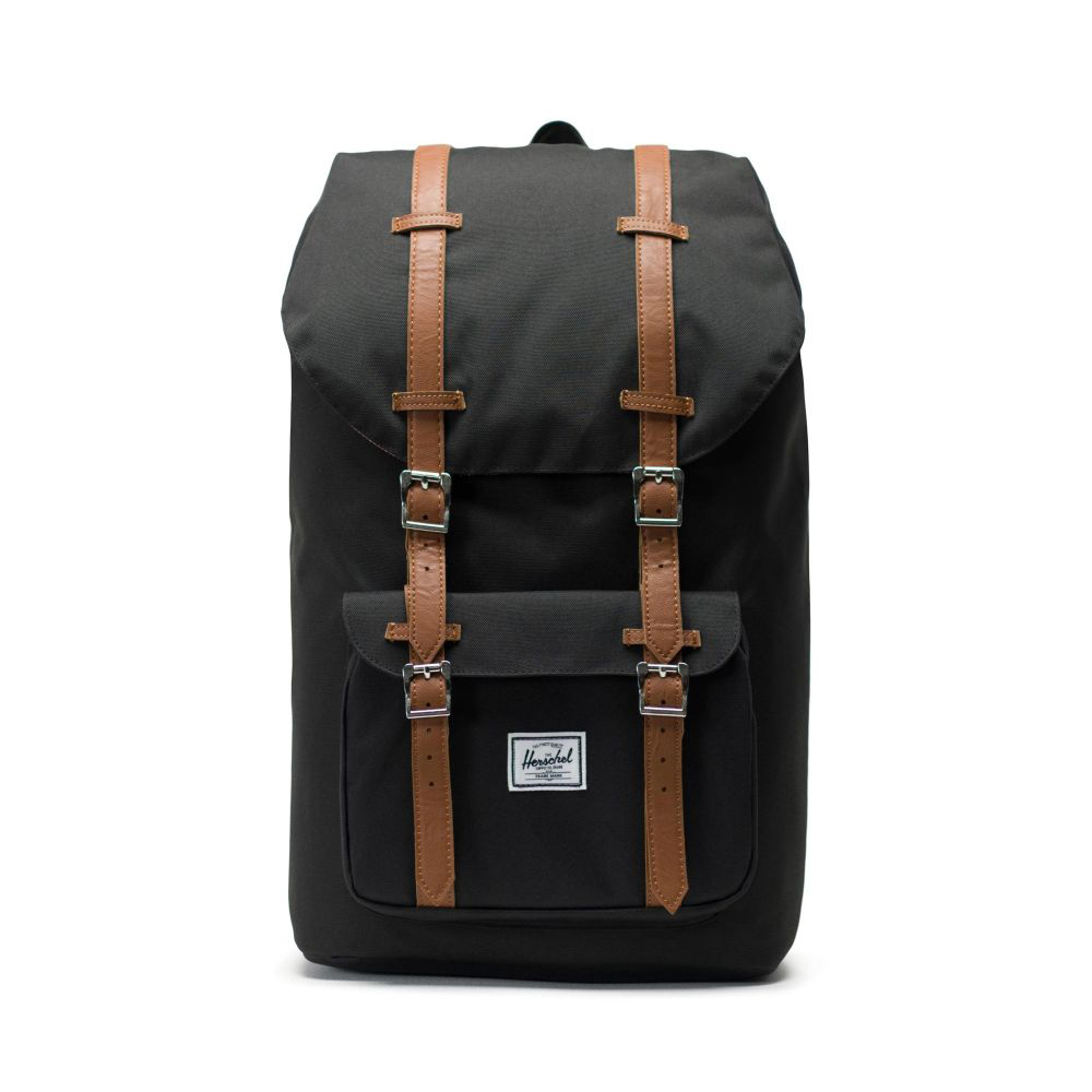 Image of a black herschel little america backpack