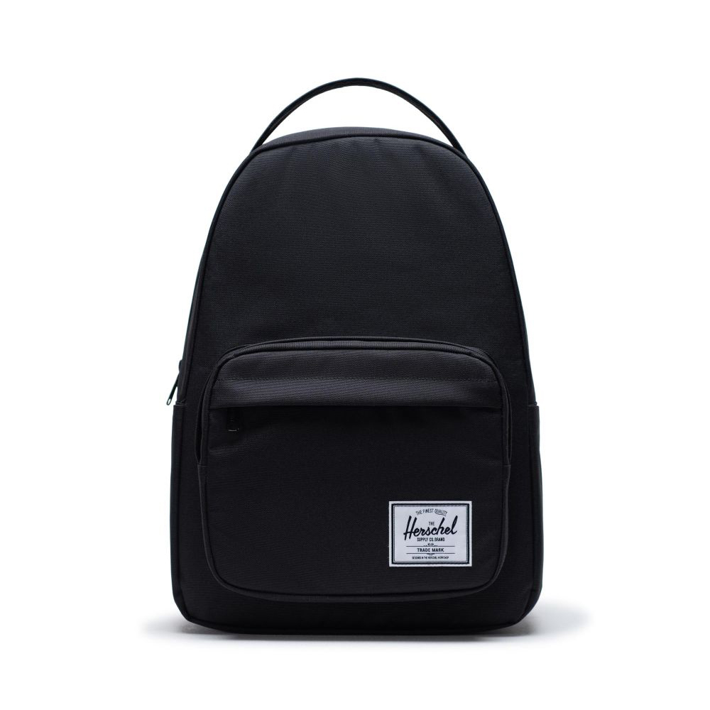 Image of a black herschel miller backpack