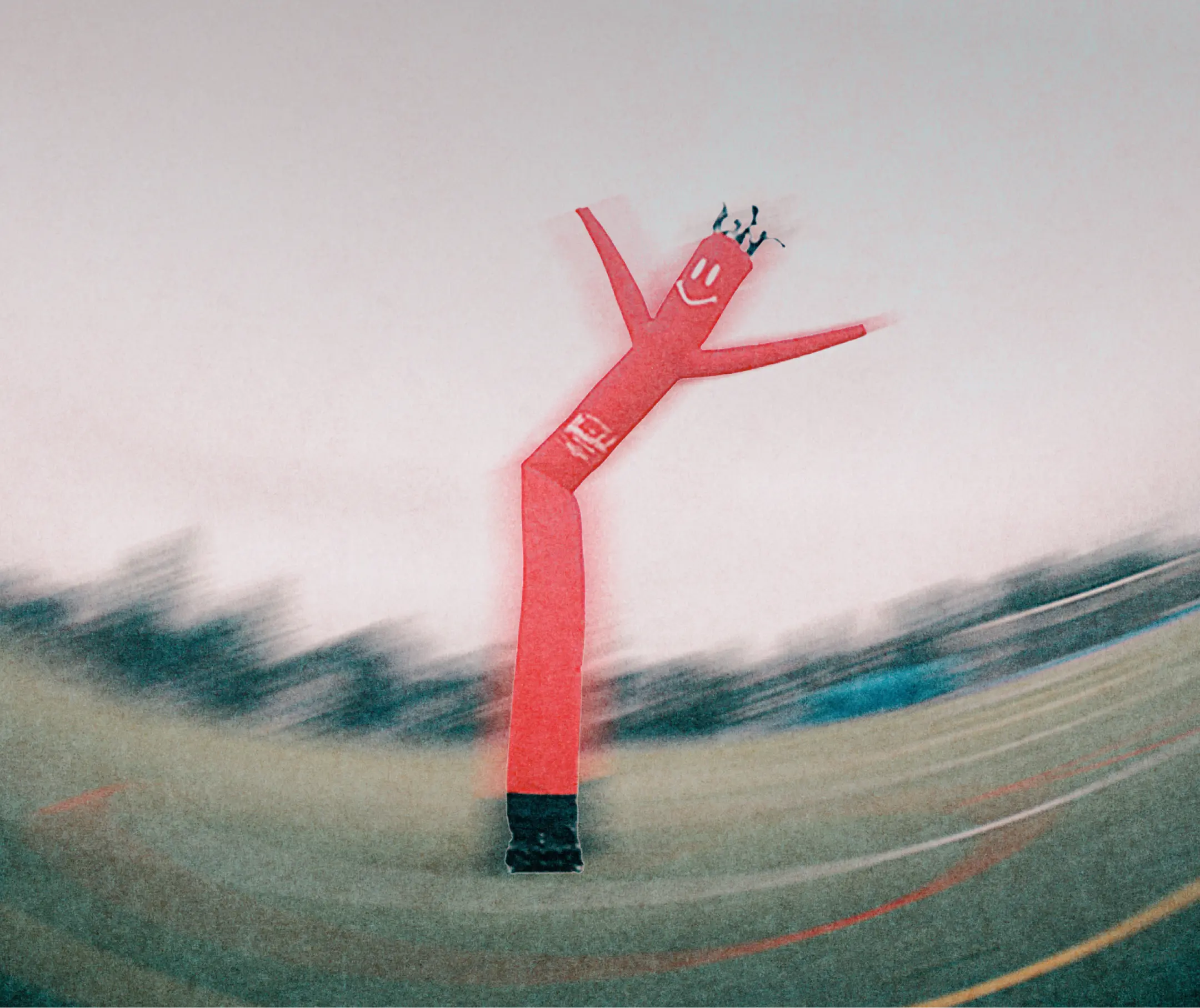A line drawing of a backpack on a chair with a duffle bag on the ground next to it on the right and a plant to the left of the chair with a light blue background.