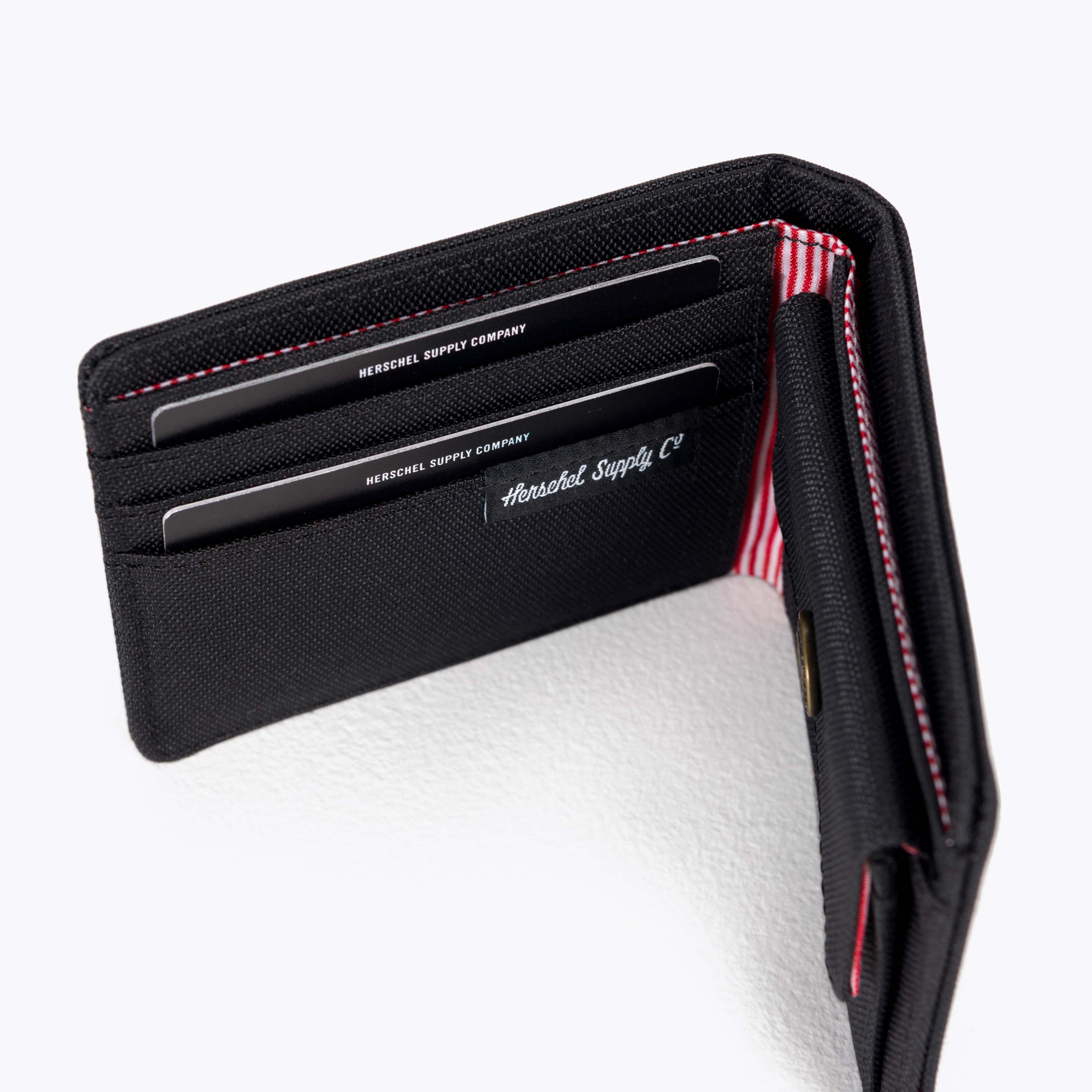 Synthetic Black Roy Coin Wallet for Men Herschel Supply Co Mens Accessories Wallets and cardholders 