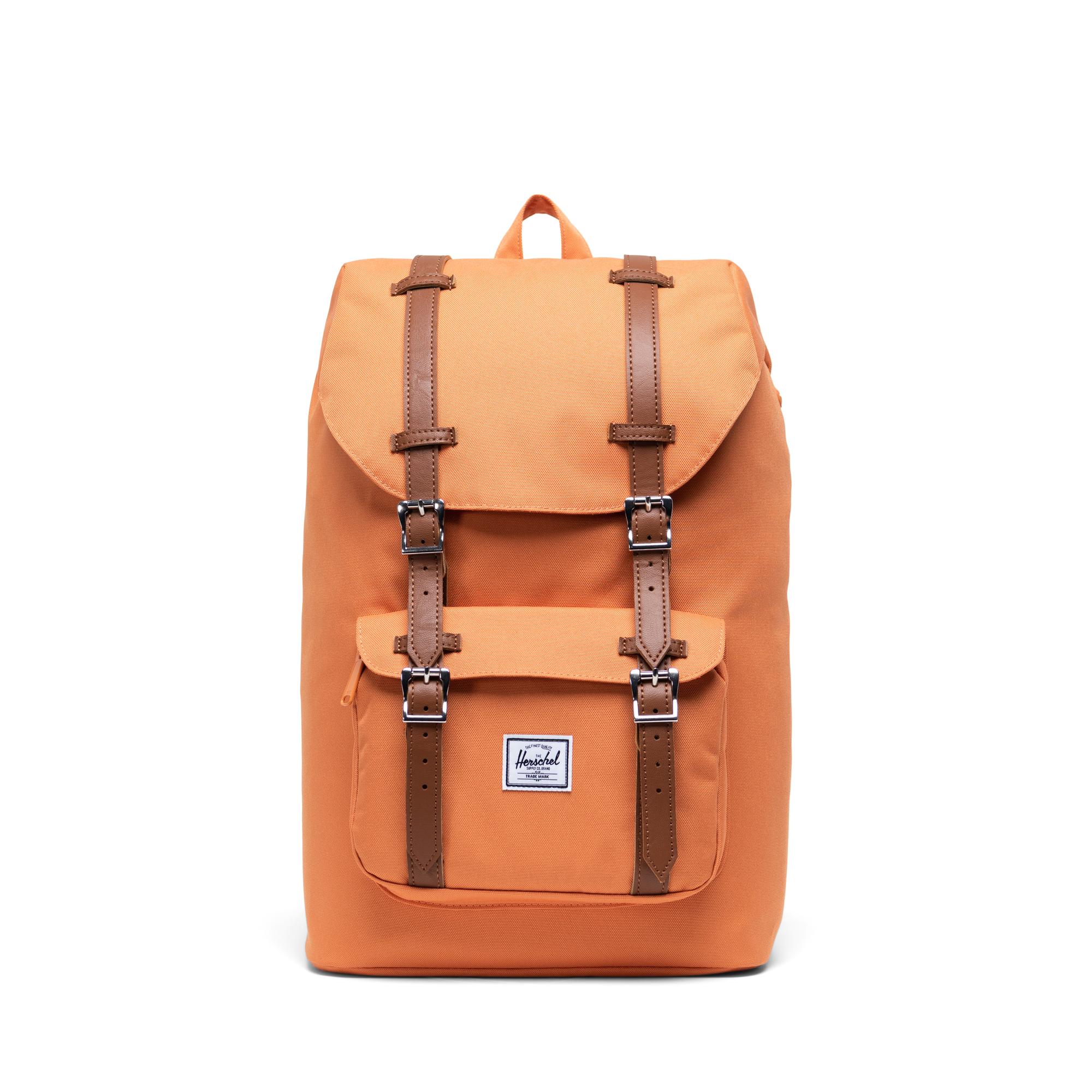 herschel green and orange backpack