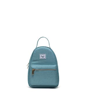 grey and teal backpack