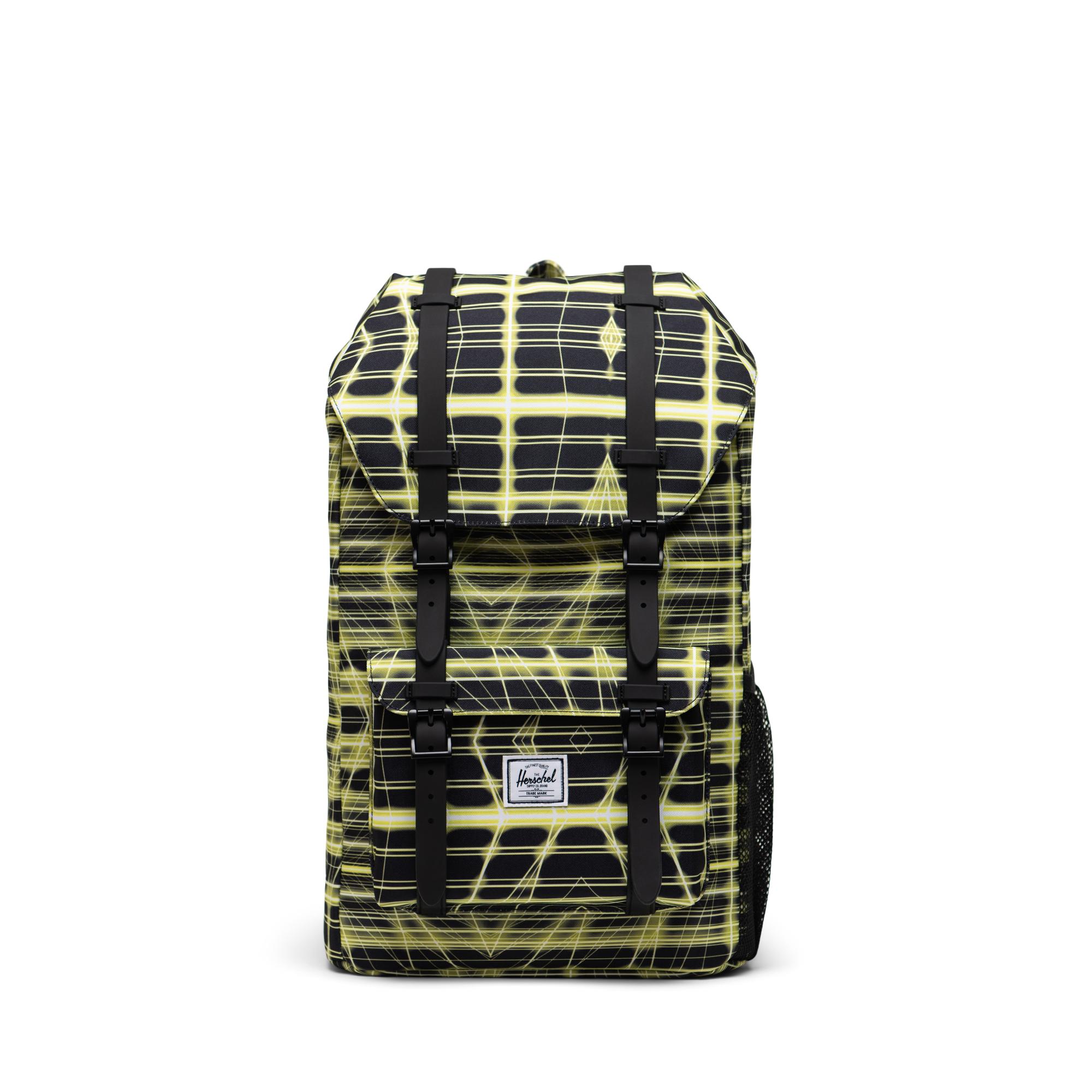 Border Stripe/Tan Leather Details about   Herschel Kids Little America Flapover Backpack