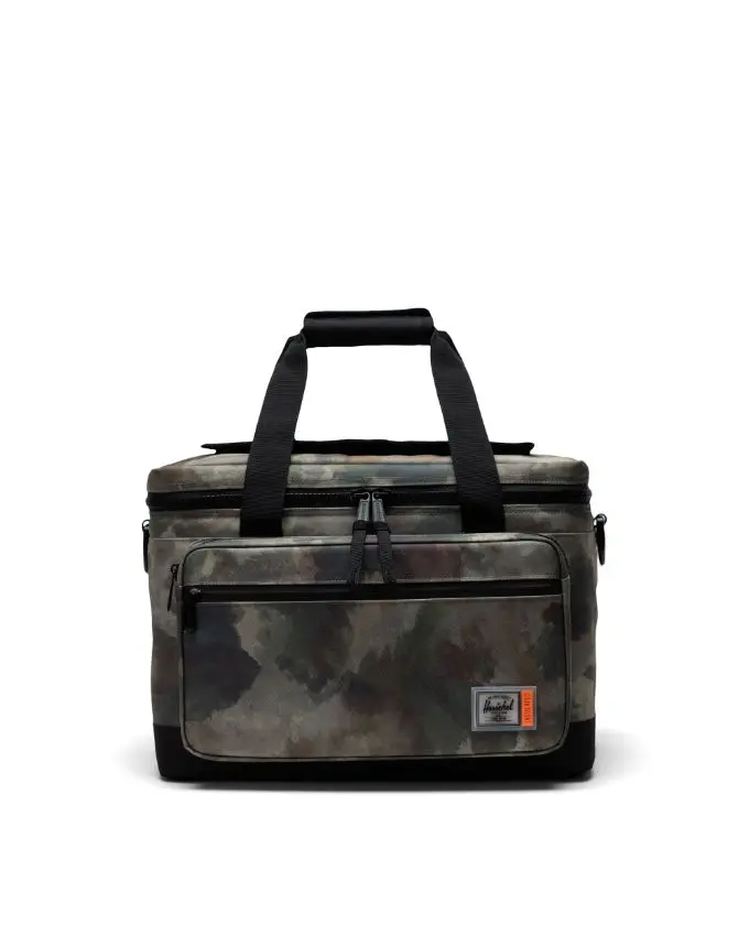 Herschel Supply Co. Alexander Insulated Recycled Polyester Zip Tote and Bottle Holder Raven Crosshatch