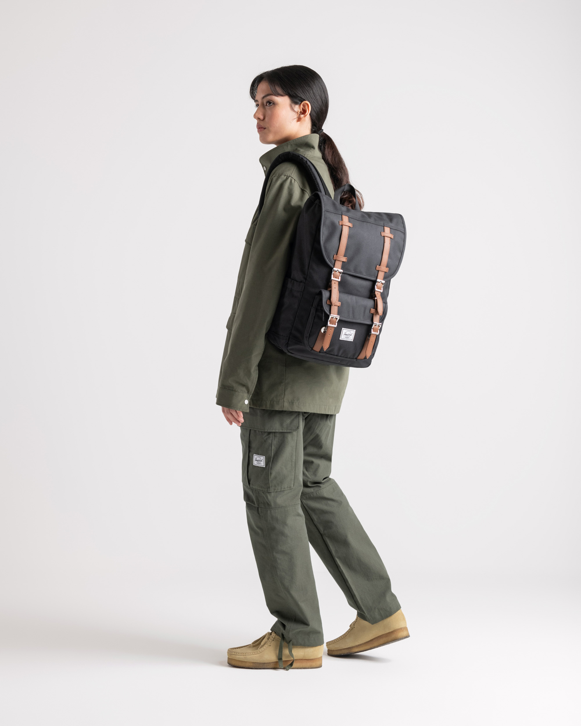 Herschel little america mid volume green shop