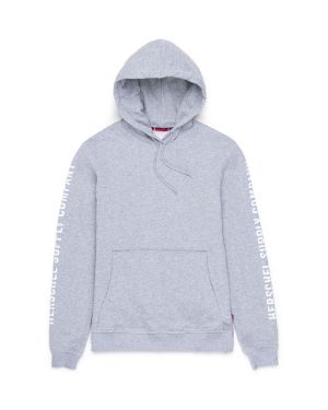sleeve print hoodie