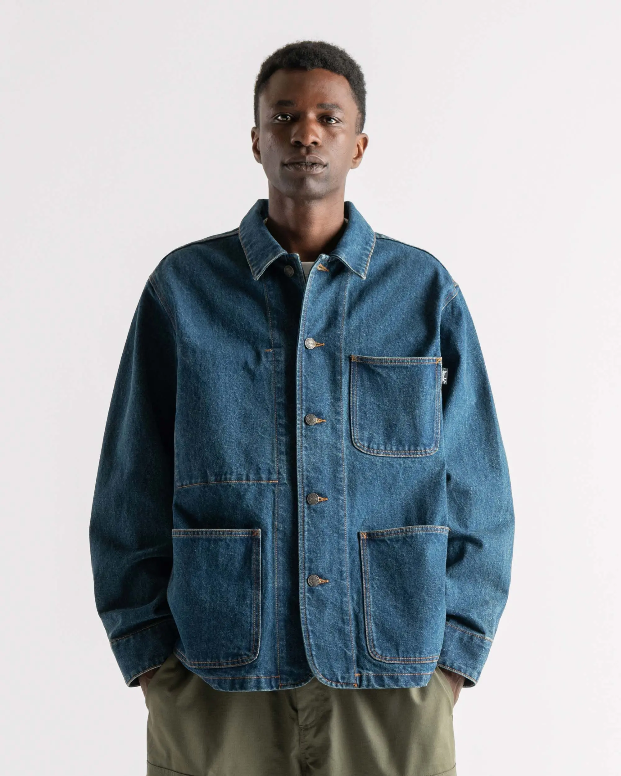 New UO Herschel Denim Bomber Jacket hot $188 MEN'S MEDIUM